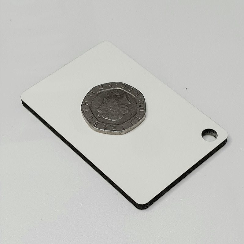 10 x Blank Rectangle Glossy Sublimation Keyrings - Image 2