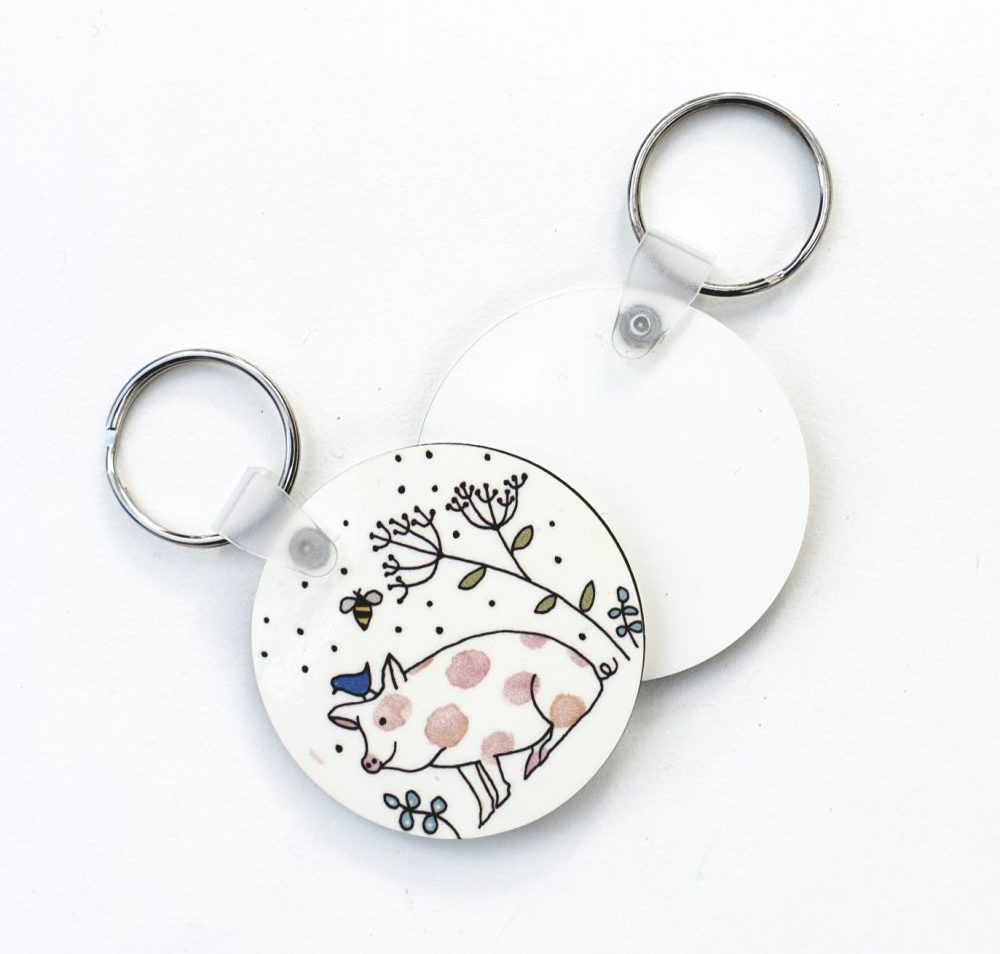 round sublimation keyrings