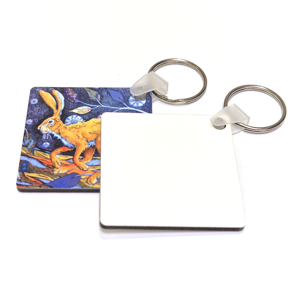 sublimation keyring square MDF