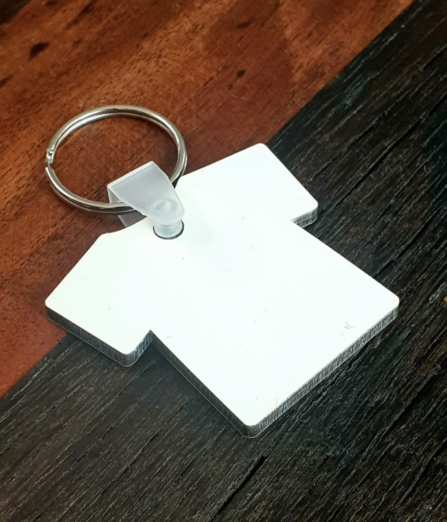 MDF Football shirt keyring for sublimation printing