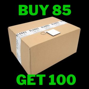 100 x Square MDF Keyrings for Sublimation Printing