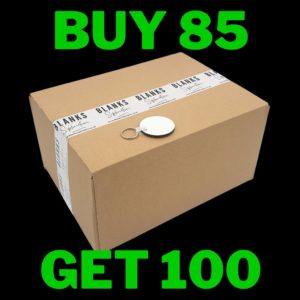 100 x Round MDF Keyrings Blank for Sublimation Printing