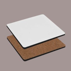 1000 x Blank Rectangular Glossy Coasters waith a cork back 115mm x 95mm